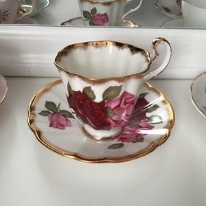 Royal Tea cup and Saucer pink & gold